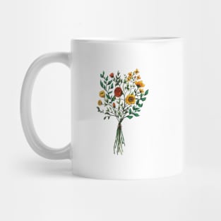 Wildflowers - Red/Orange Mug